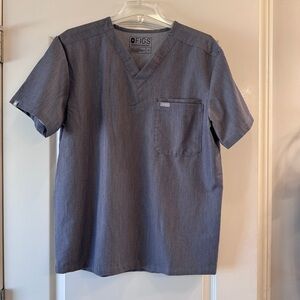 FIGS Scrub Top Medium Gray Medical Uniform Technical Collection